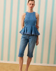 STELLA SILK TOUCH KORSE DENİM KAPRİ