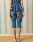 STELLA SILK TOUCH KORSE DENİM KAPRİ