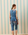 MARGOT SILK TOUCH DENİM BLUZ