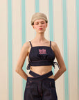 DARK FLEUR SILK TOUCH DENİM BLUZ