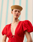 SCARLETT KETEN MİNİ ELBİSE