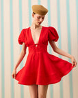 SCARLETT KETEN MİNİ ELBİSE