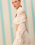 PORCELAIN TIE TOP — Beyaz
