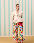 COLOR POP NERVÜRLÜ PANTOLON — Desenli