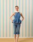 STELLA SILK TOUCH KORSE DENİM KAPRİ — Denim
