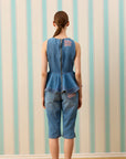 STELLA SILK TOUCH KORSE DENİM KAPRİ — Denim