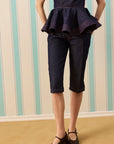 DARK STELLA SILK TOUCH KORSE DENİM KAPRİ — Raw Denim