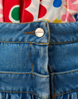 ROSETTE SILK TOUCH DENİM ETEK — Denim
