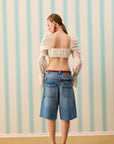 SCULPT SILK TOUCH DENİM ŞORTOLON — Denim