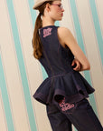 DARK MARGOT SILK TOUCH DENİM BLUZ — Raw Denim