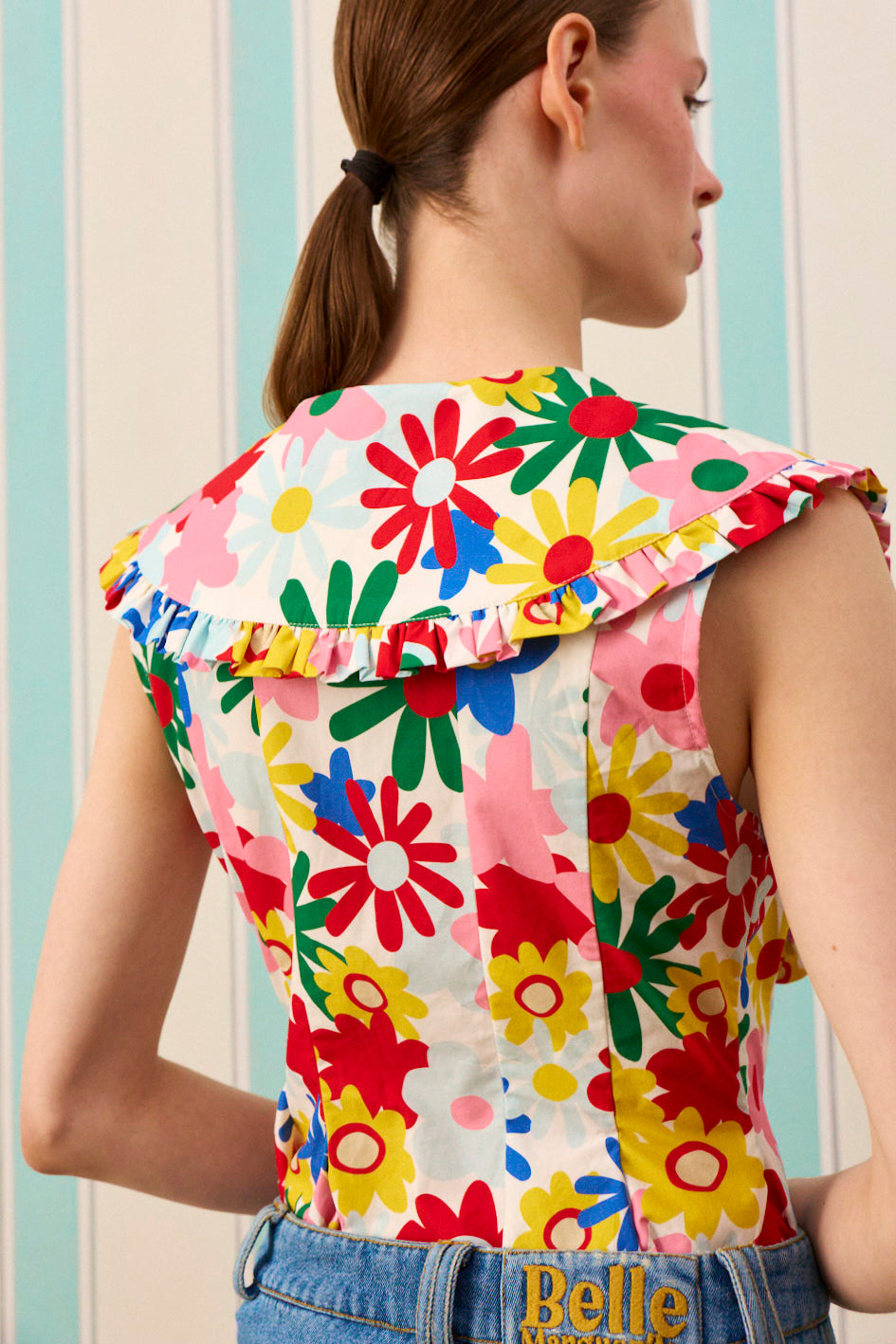 COLOR POP PEPLUM GÖMLEK