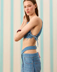 FLEUR SILK TOUCH DENİM BLUZ