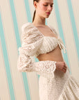 PORCELAIN TIE TOP — Beyaz