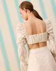 PORCELAIN TIE TOP — Beyaz