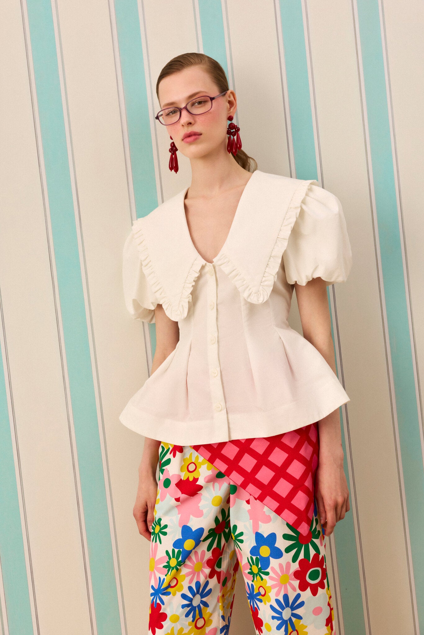 MODERN MUSE PEPLUM GÖMLEK — Beyaz