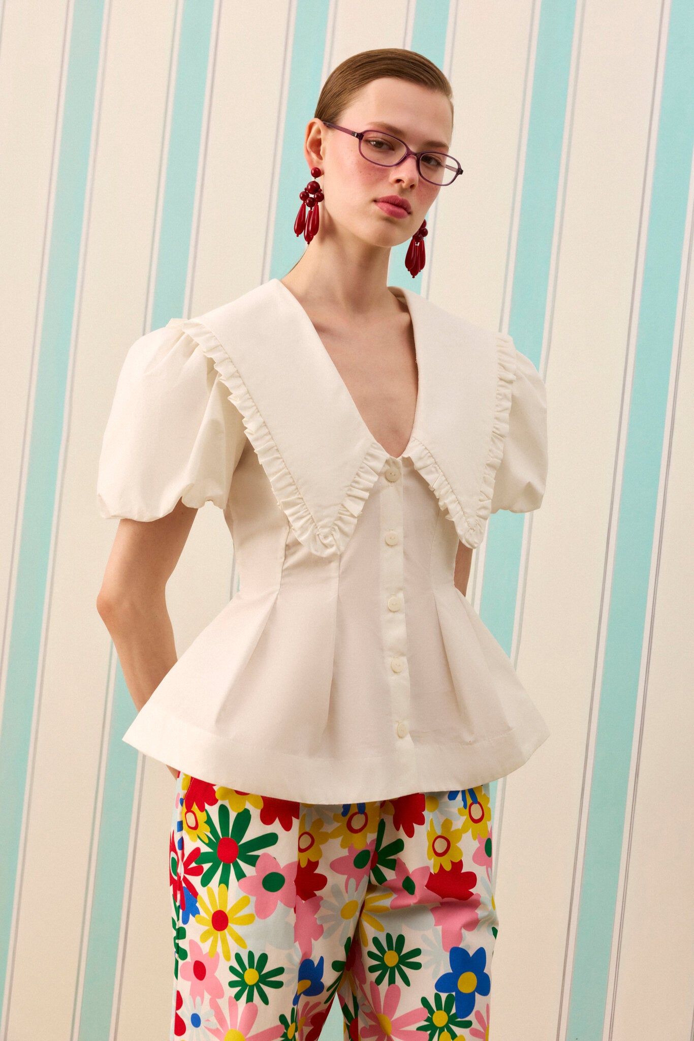 MODERN MUSE PEPLUM GÖMLEK — Beyaz