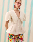 MODERN MUSE PEPLUM GÖMLEK — Beyaz