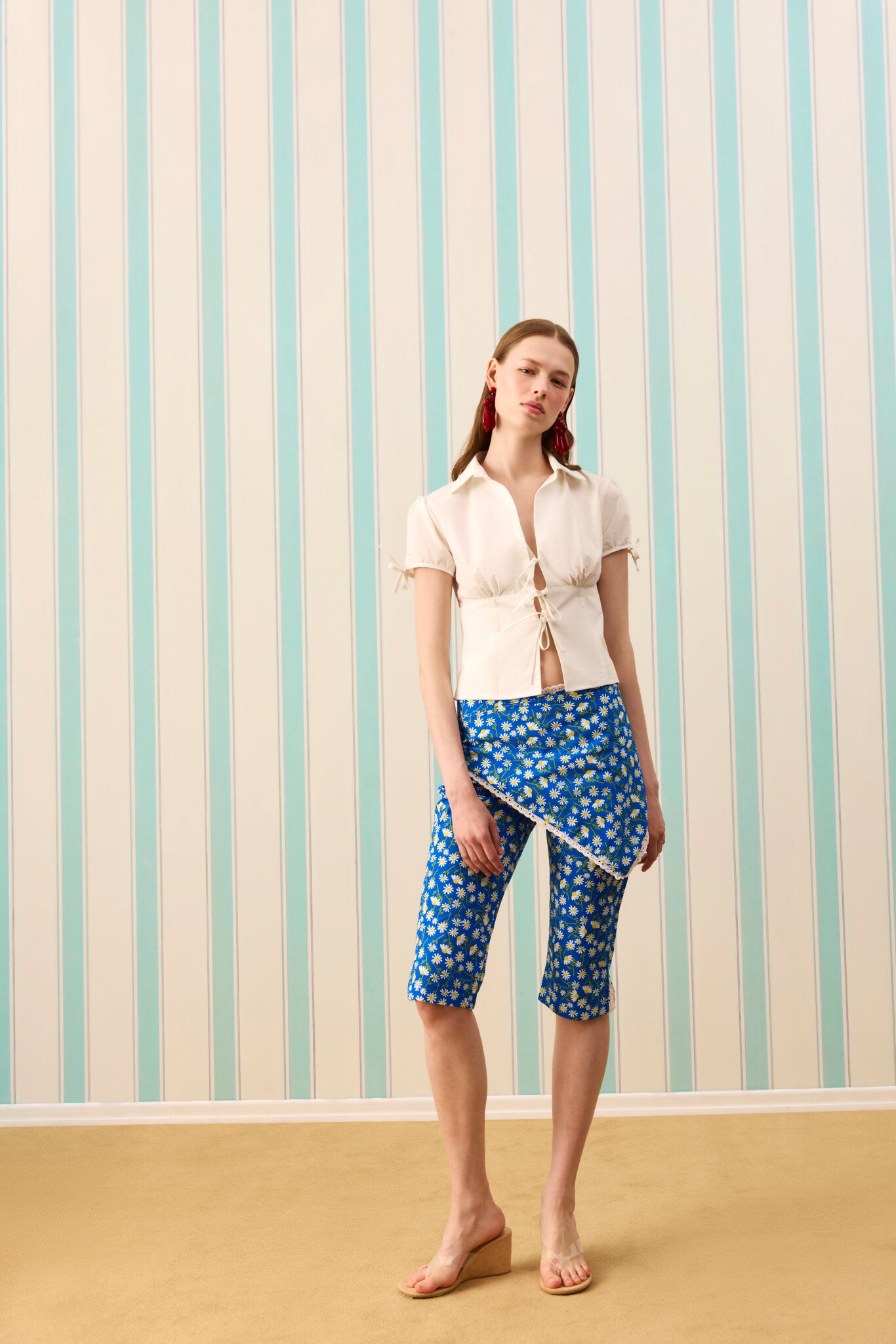 DAISY BRODE DETAYLI KAPRİ — Desenli