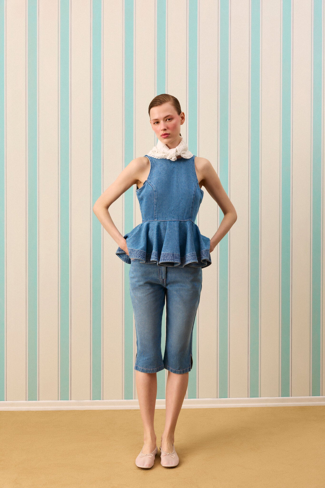 STELLA SILK TOUCH KORSE DENİM KAPRİ — Denim