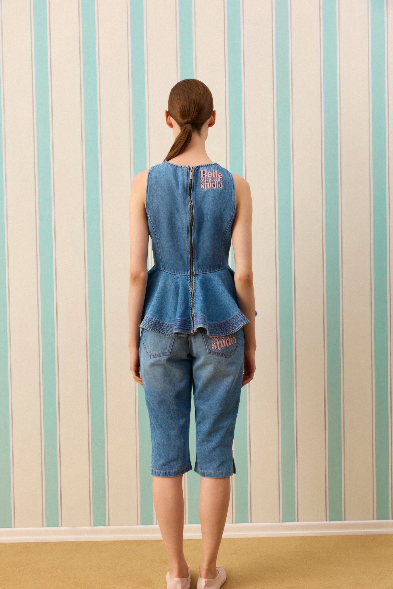 STELLA SILK TOUCH KORSE DENİM KAPRİ — Denim