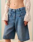 SCULPT SILK TOUCH DENİM ŞORTOLON — Denim
