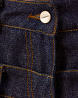 DARK SCULPT SILK TOUCH DENİM ŞORTOLON — Raw Denim