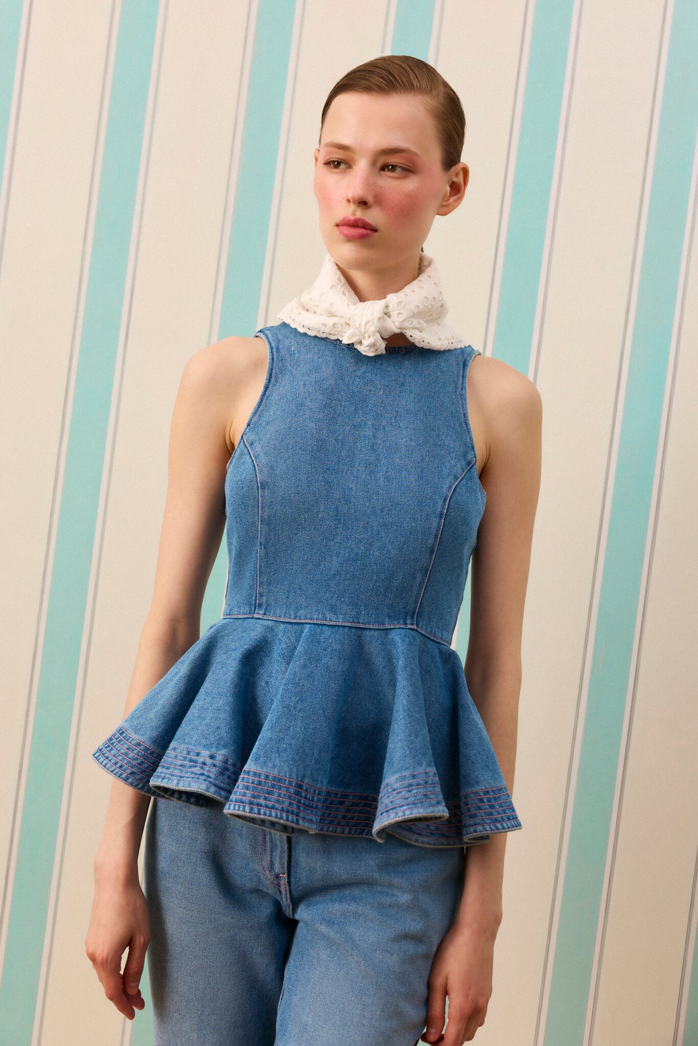 MARGOT SILK TOUCH DENİM BLUZ — Denim