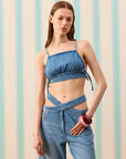 FLEUR SOFT TOUCH DENİM BLUZ — Denim