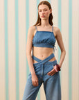 FLEUR SOFT TOUCH DENİM BLUZ — Denim