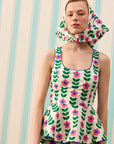 FLOWER MARKET FULAR — Desenli