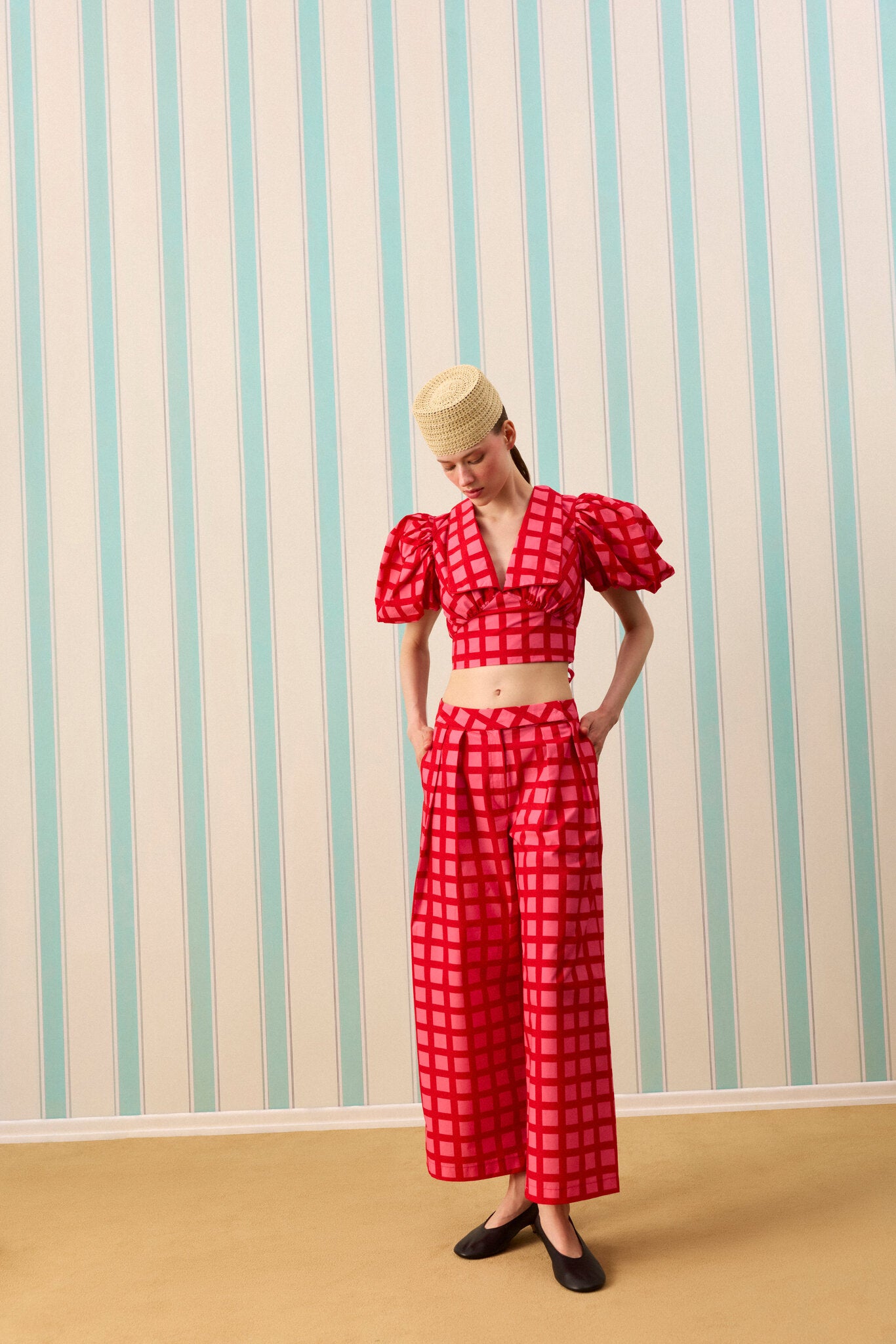CHERRY PICNIC TOP — Desenli