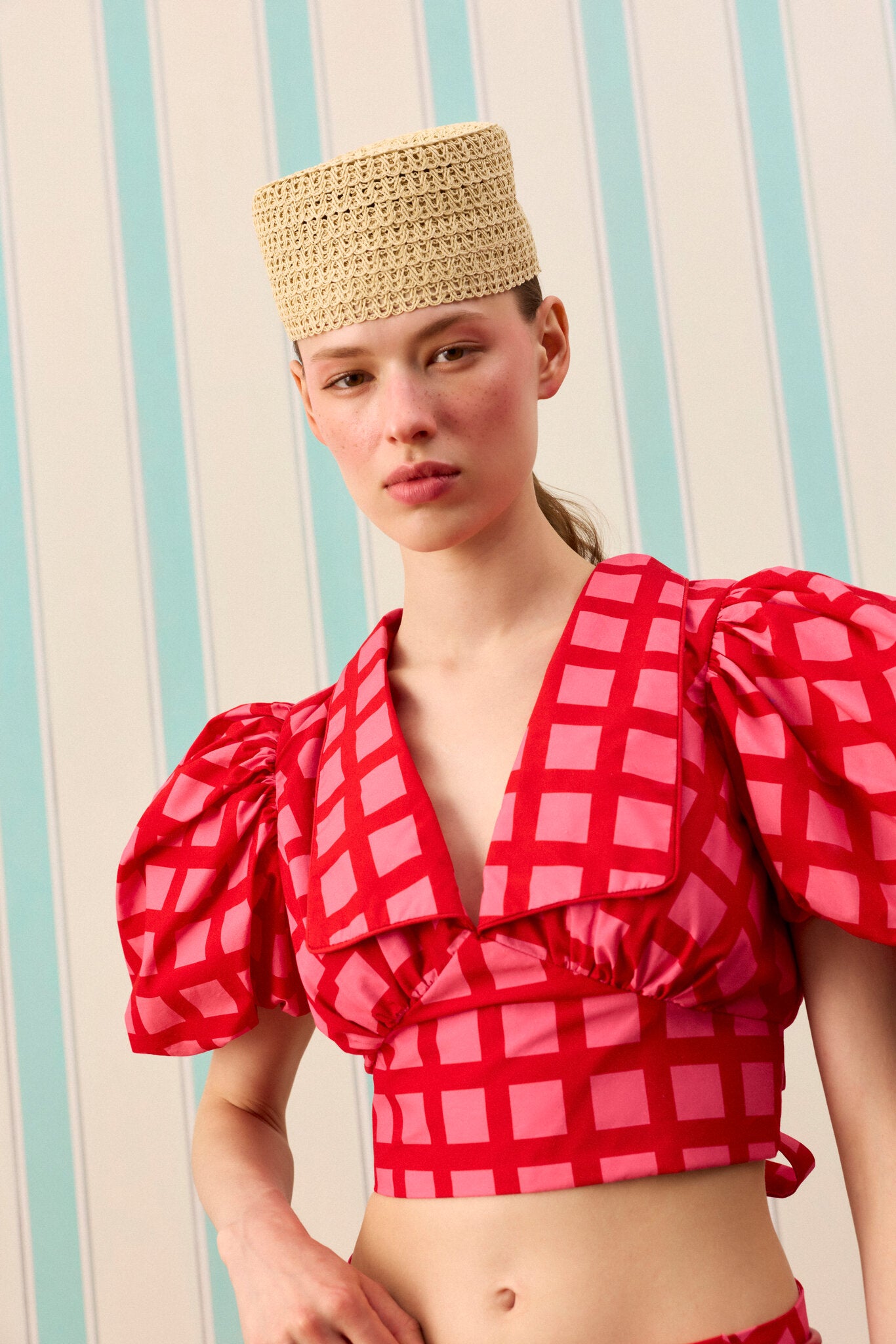 CHERRY PICNIC TOP — Desenli