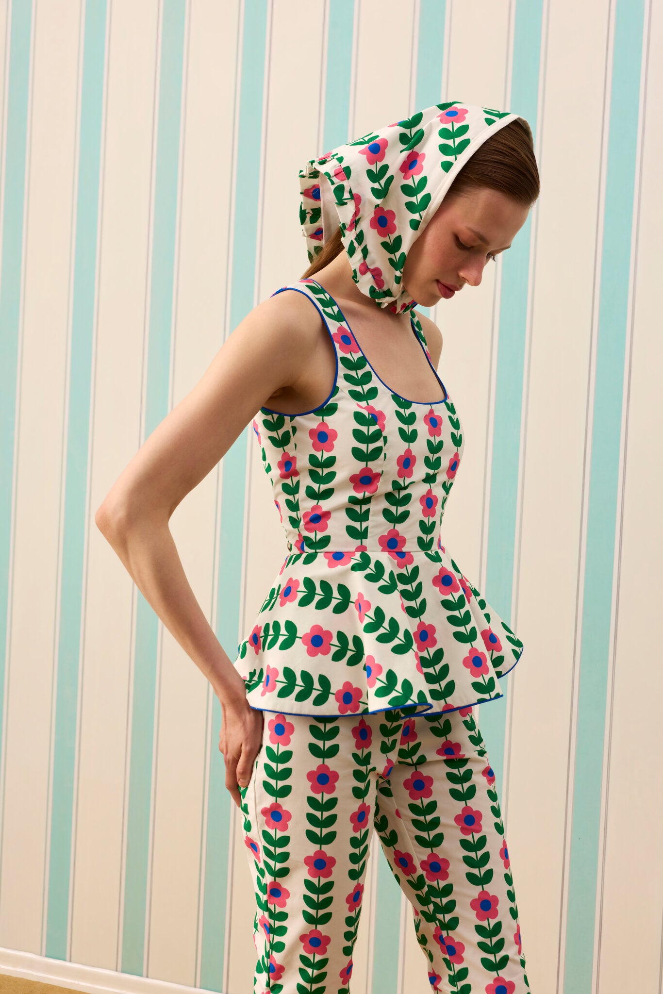 FLOWER MARKET PEPLUM TOP — Desenli