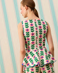 FLOWER MARKET PEPLUM TOP — Desenli