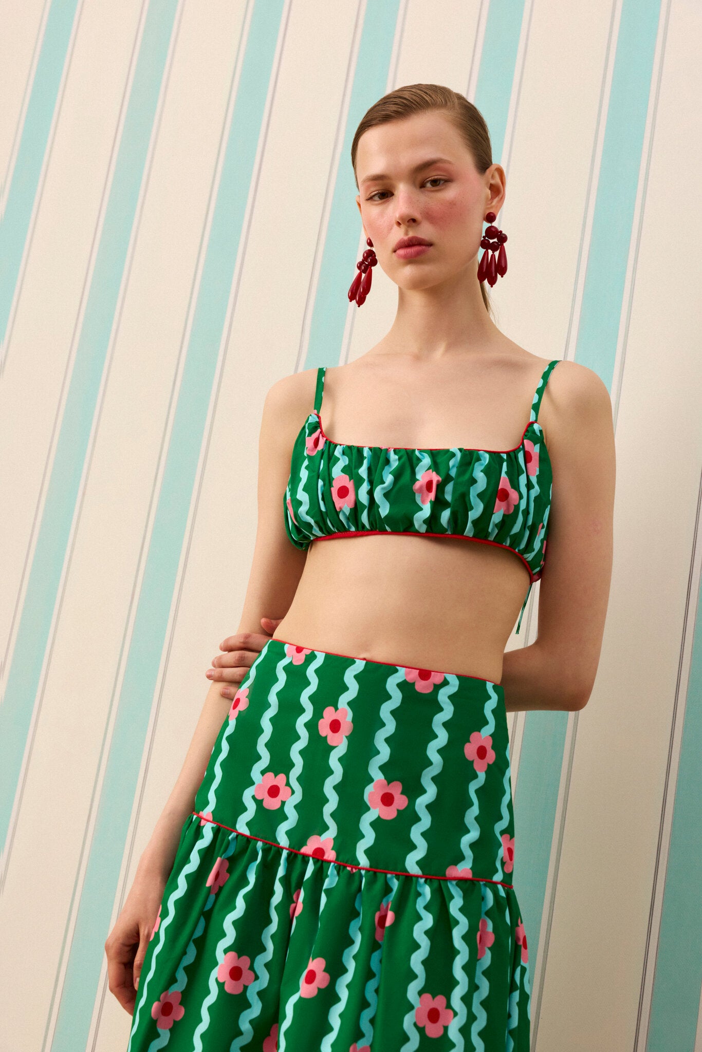 POSITANO DRAPELİ TOP — Desenli