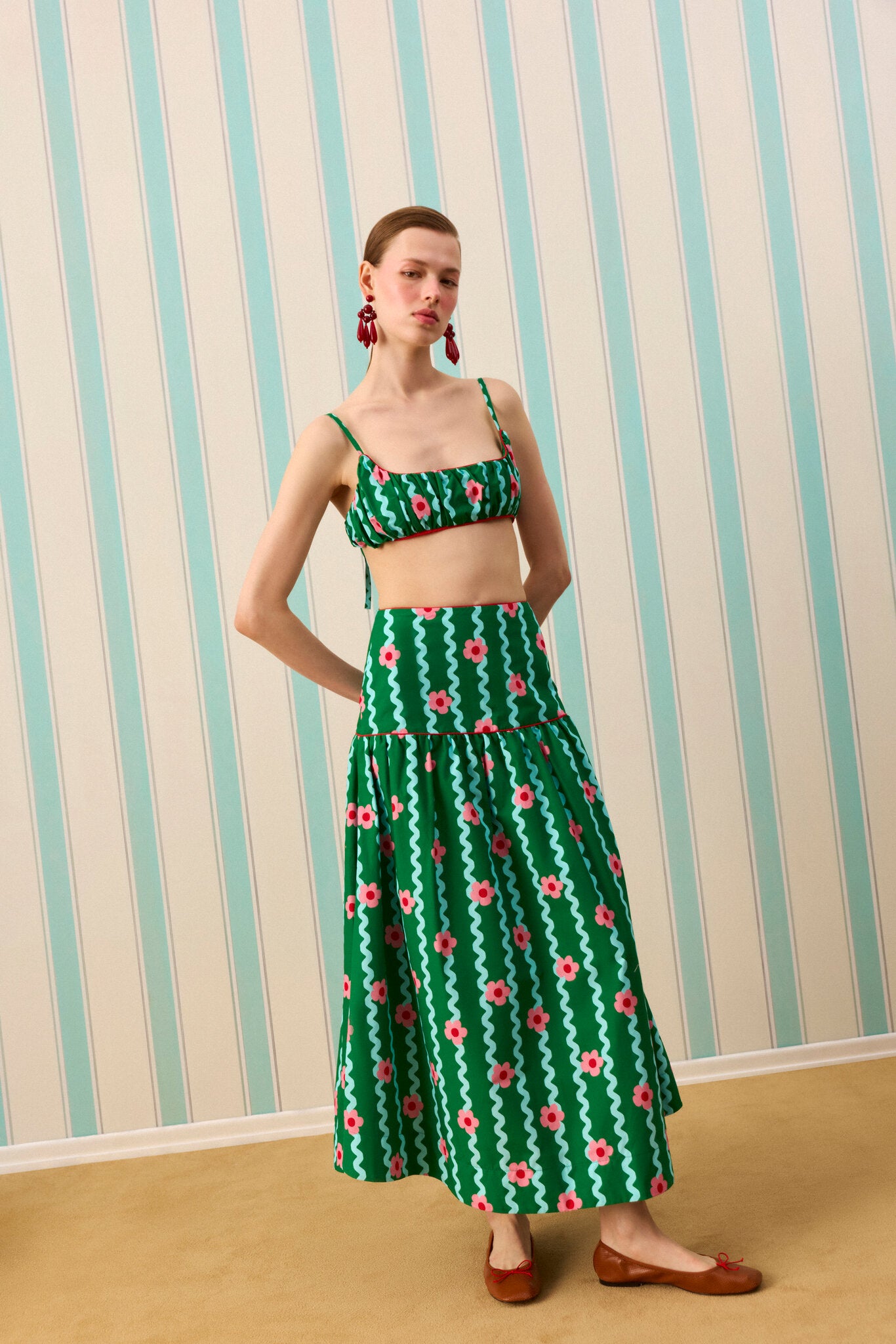 POSITANO DRAPELİ TOP — Desenli